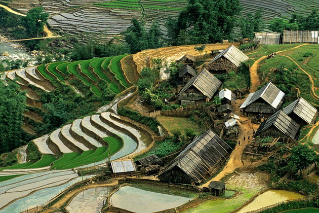 Panoramic view of Ethnic Lao Chai Village