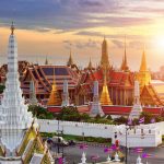Sunset over Bangkok Thailand Cambodia tour