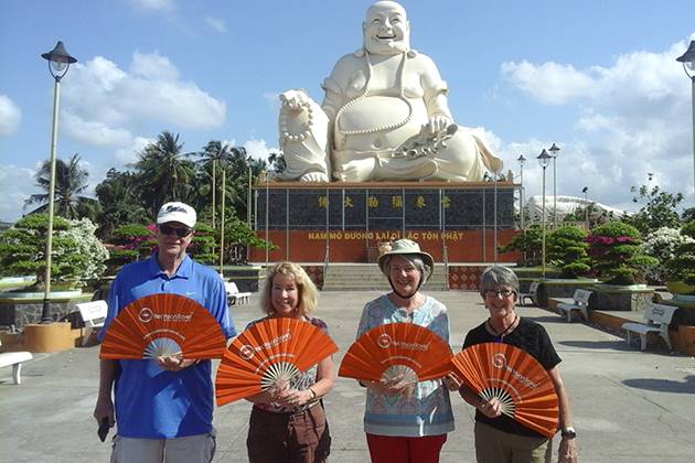 visit vinh trang pagoda vietnam laos cambodia tour in 19-days