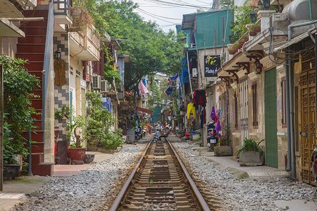 the unique hanoi train street - vietnam tours