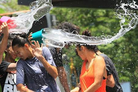 Laos Water Splash Festival