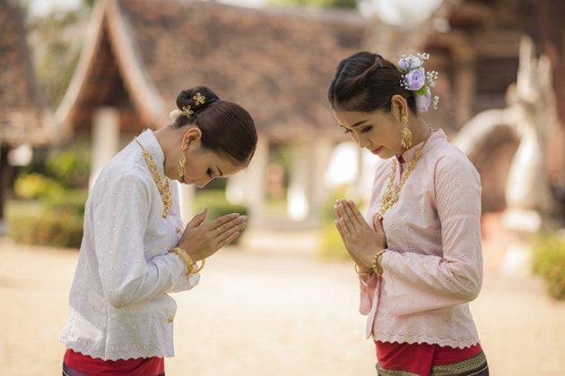 Laos saudações e etiqueta