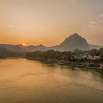 Nam Ou River at sunset