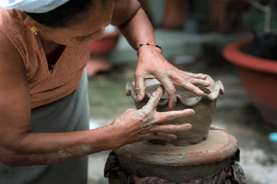 Cham Pottery Traditional Art