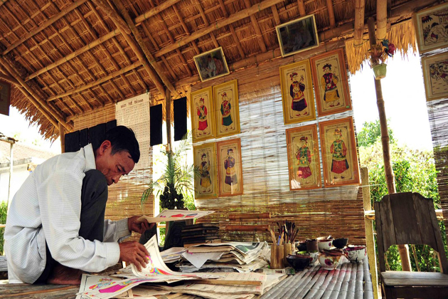 dong ho painting vietnam cycling tour