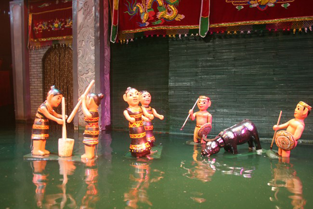 water puppet show vietnam cycling tour