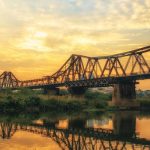 long bien bridge in hanoi banner