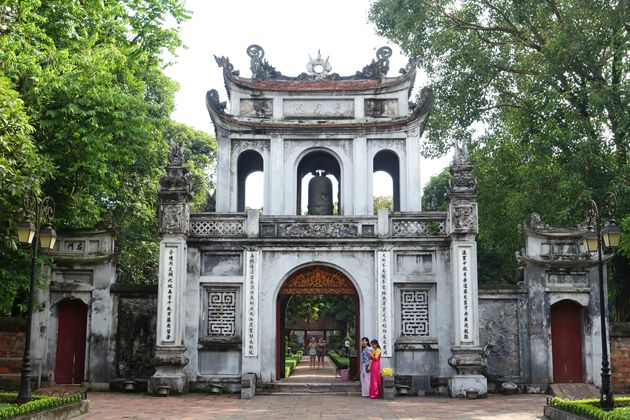 The main entrance gate at temple of Literature