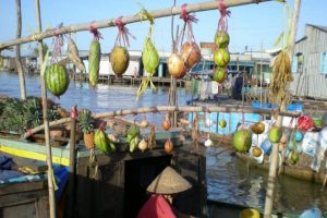 chau doc floating market vietnam vacation