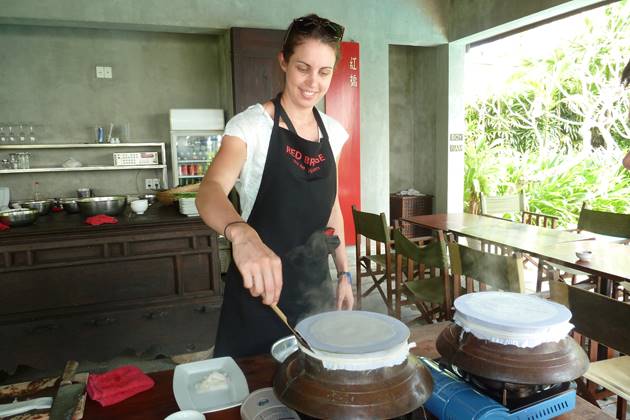 Cooking class in Red Bridge School in Hoi An