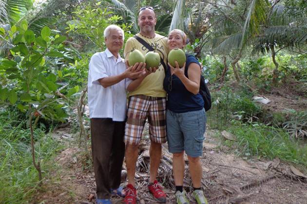 Visit tropical orchard garden in Mekong Delta