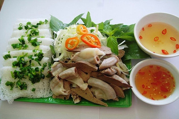 Fine Rice Vermicelli with Pig's Tripes cam ranh vietnam