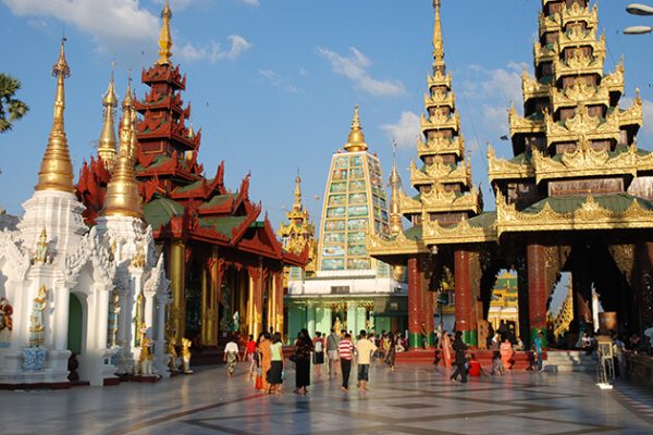 Shwedagon Pagoda in yangon myanmar