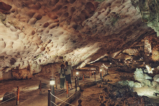fantastic cave in Halong Bay