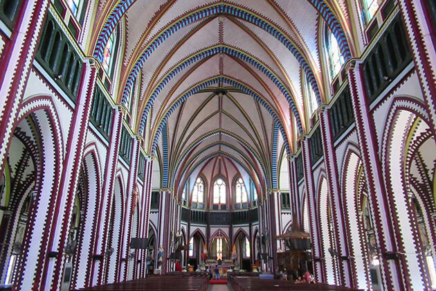 inside St. Mary Cathedral in yangon