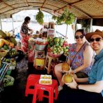 cai be floating market in Mekong delta