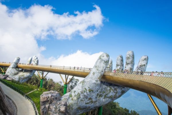 golden bridge in ba na hills danang indochina tour packages