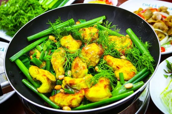 Vietnamese turmeric fish with Dill - Vietnam vacation