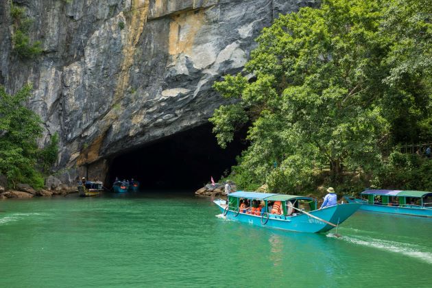 boat trip into phong nha cave - Vietnam adventure vacation packages