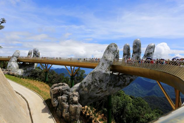 golden bridge in danang vietnam - Vietnam adventure tours