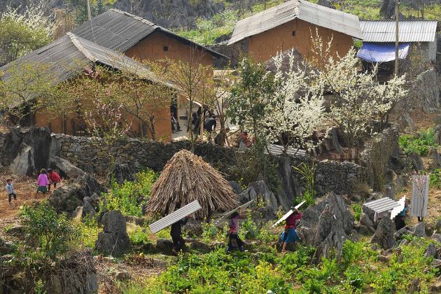 local village in dong karst plateau