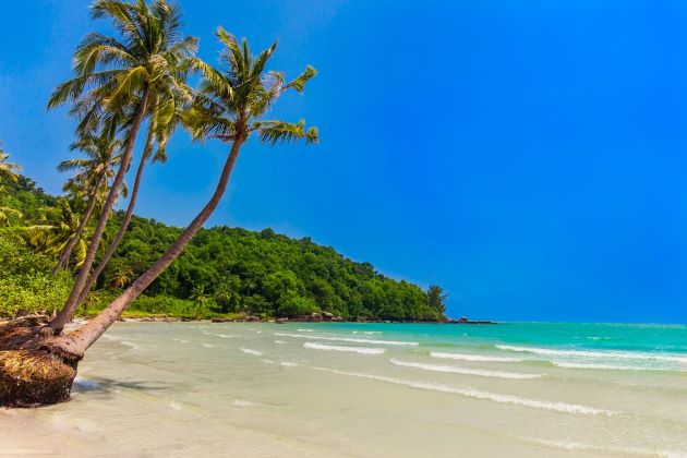 relax on the beach of Phu Quoc island during vietnam classic vacation