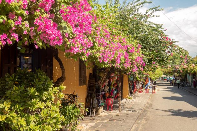 the street at ancient town of hoi an