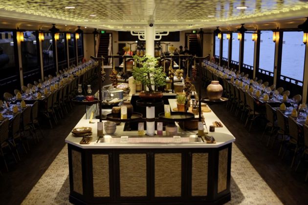 dinner at bonsai river cruise - Vietnam luxury tours