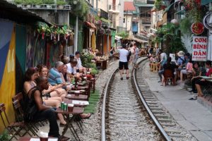 enjoy your drink at hanoi train street