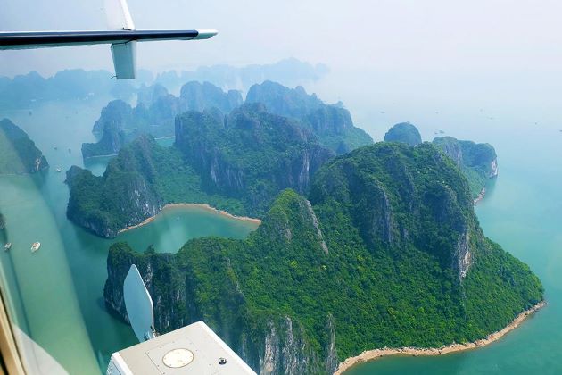 halong magic bay from bird view