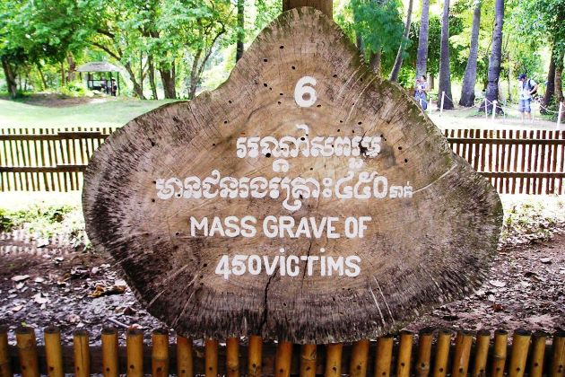 mass grave in the kill field of phnom penh