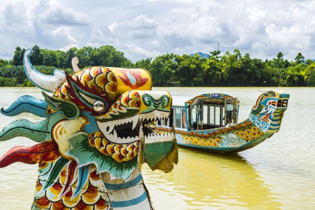the dragon boats on perfume river