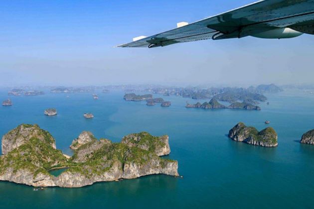 halong bay from bird view - Vietnam luxury tours