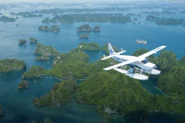 halong bay view from seaplane