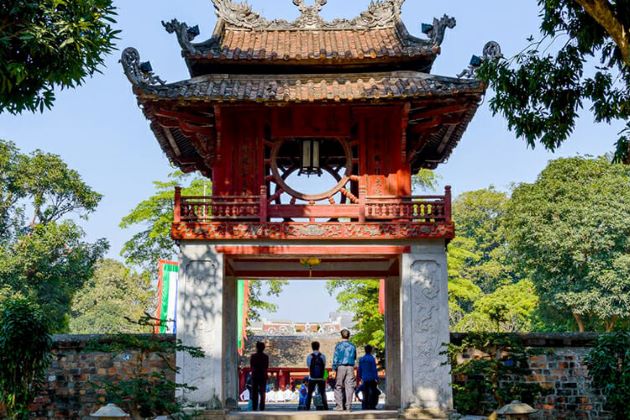 the temple of literature in hanoi vietnam