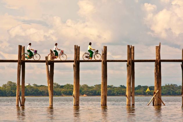 the u bein bridge in myanmar