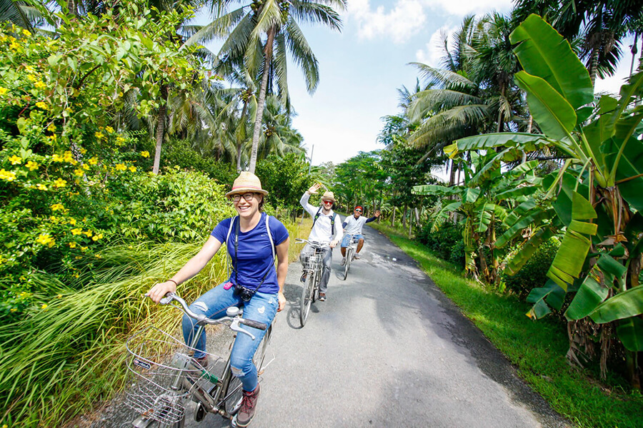 Biking in Tan Phong Island