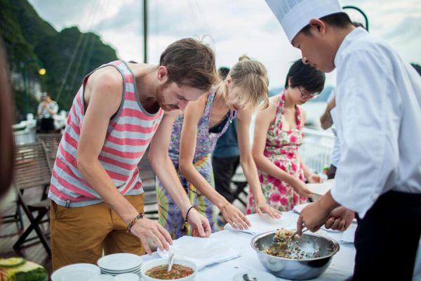 Cooking Demonstration In Halong Bay