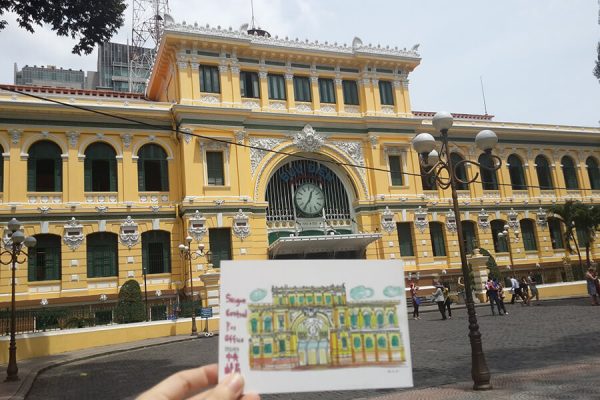 Saigon Central Post Office vietnam trip 10 days