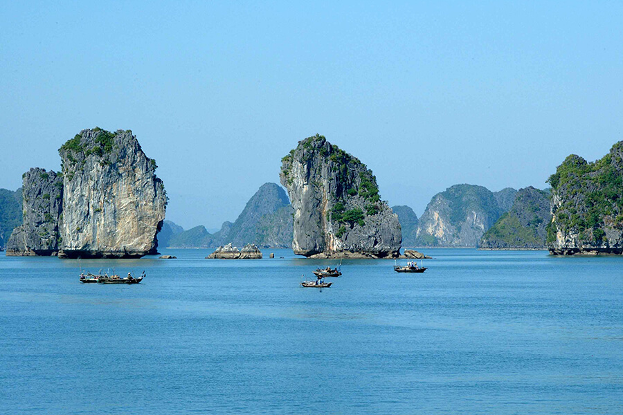 Halong Bay Small Limestone Mountain