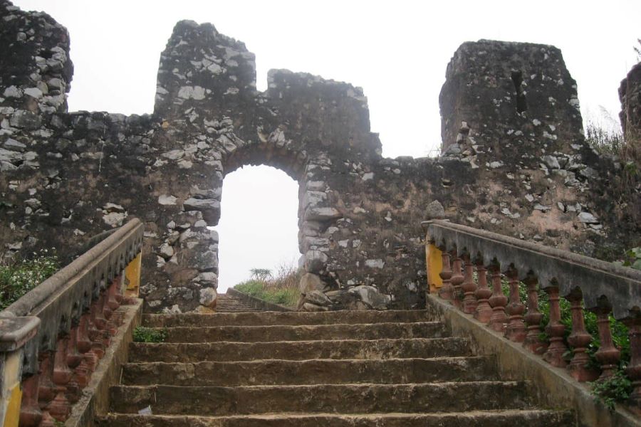 old wall of Mac citadel - Vietnam vacation