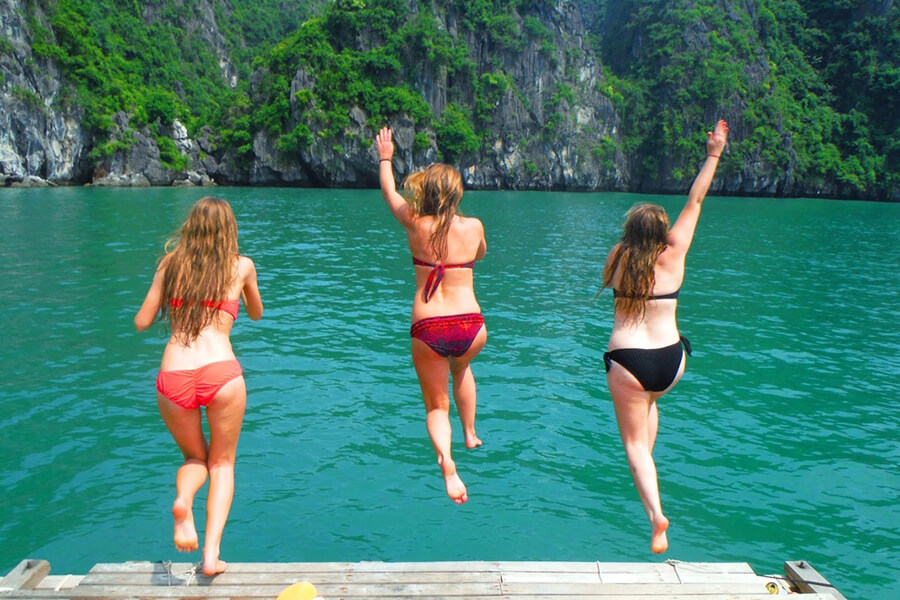 Swimming In Halong Bay