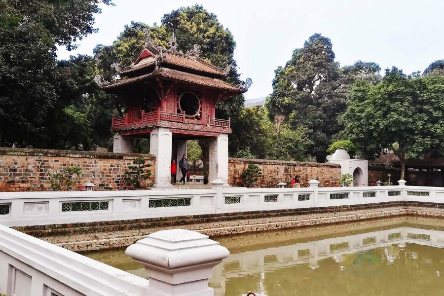 visit the temple of literature in hanoi