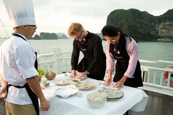 Creat traditional Vietnamese dishes - Halong Bay Tours
