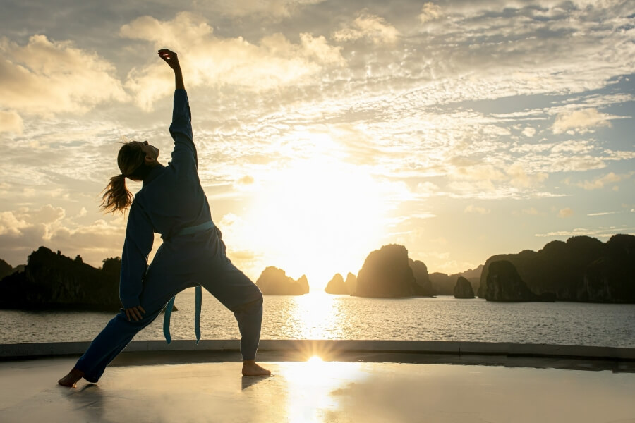 Do Vovinam Exercise - Halong Bay Cruise Tours