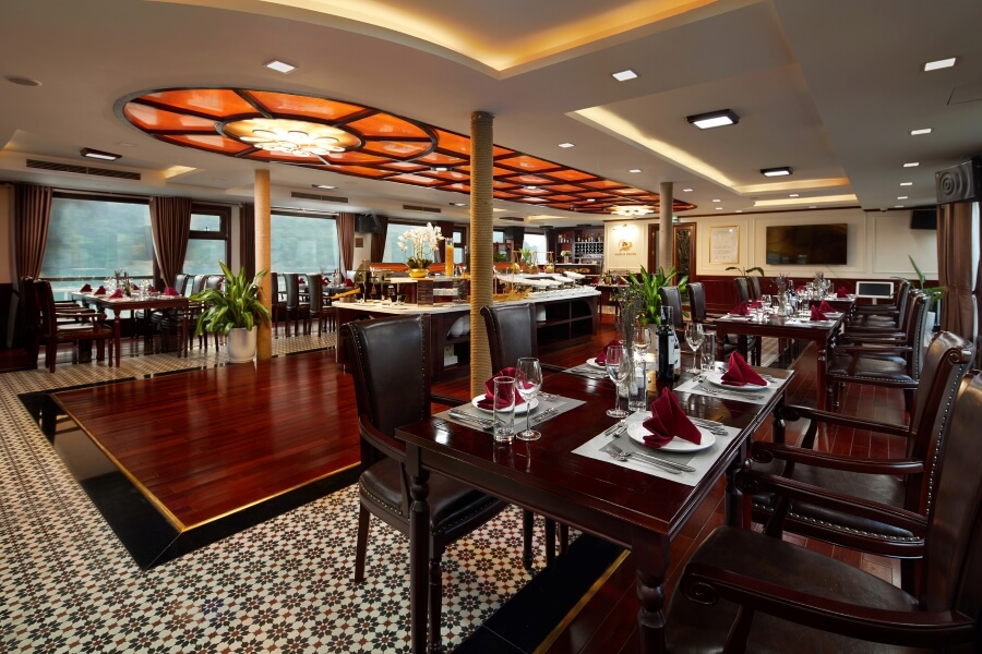 Restaurant on Dora Cruise - Halong Bay Tours