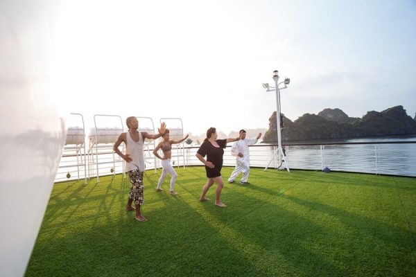 Tai Chi Session on Halong Bay Cruise