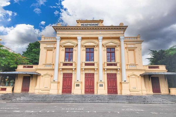 Hai Phong Opera House from Hai Phong port