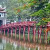 Ngoc Son temple from Cai Lan Port