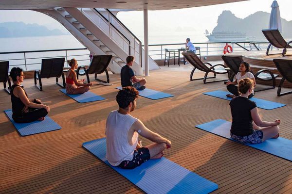 Yoga Practice on Scarlet Pearl Cruise